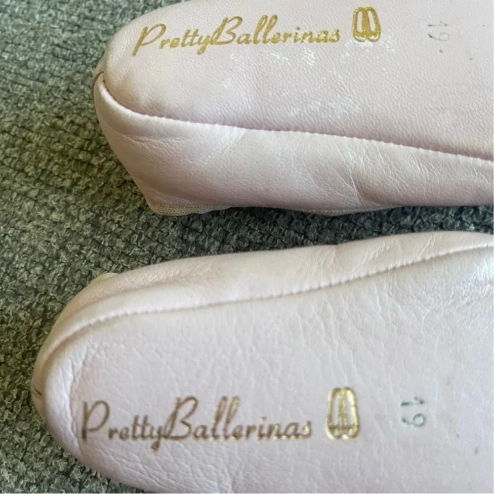 SALE 4/$20 PRETTY BALLERINAS Sz 19 USA 3 PINK SOFT LEATHER BABY GIRL crib SHOES